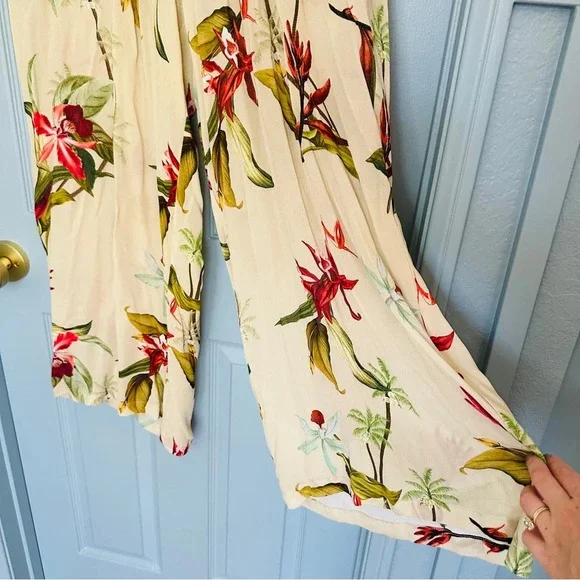 Alembika Artful Home Women’s Floral Wide Leg Punto Pants - Picture 4 of 8